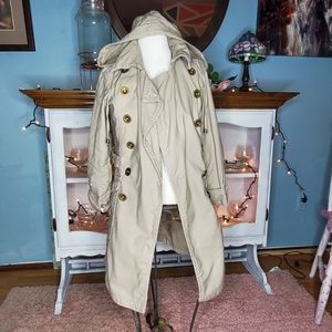 CONVERSE Double-Breasted Canvas Trench Coat